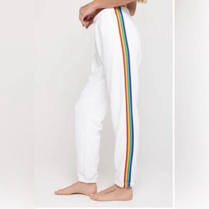 Spiritual Gangster Rainbow Stripe Luna Sweatpants Medium